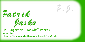 patrik jasko business card